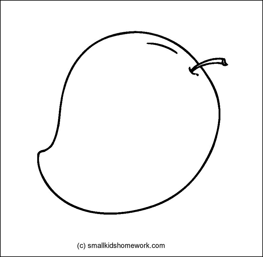 Mango Outline Drawing