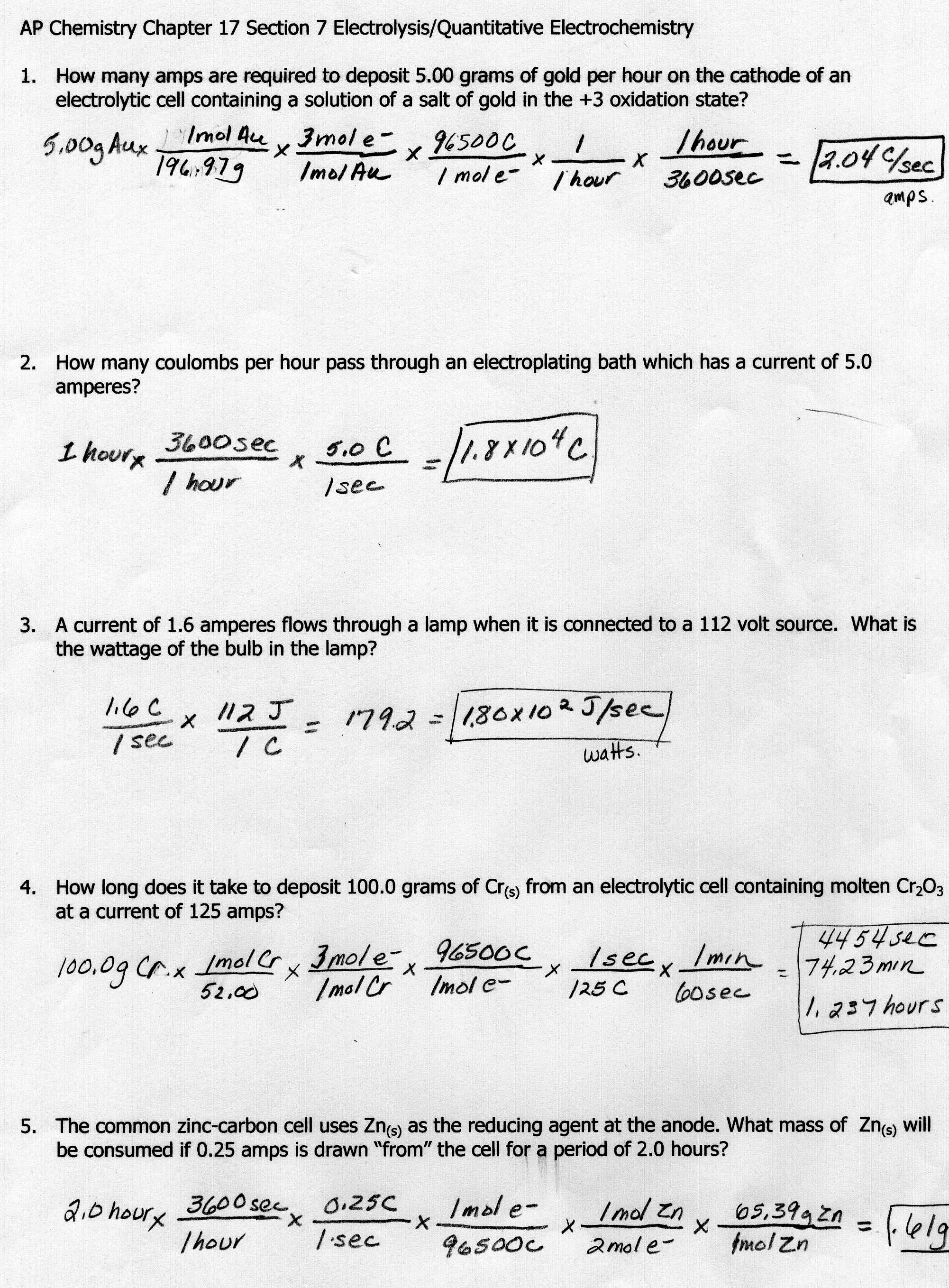 Stoichiometry Practice Worksheet - Hazleton Area School