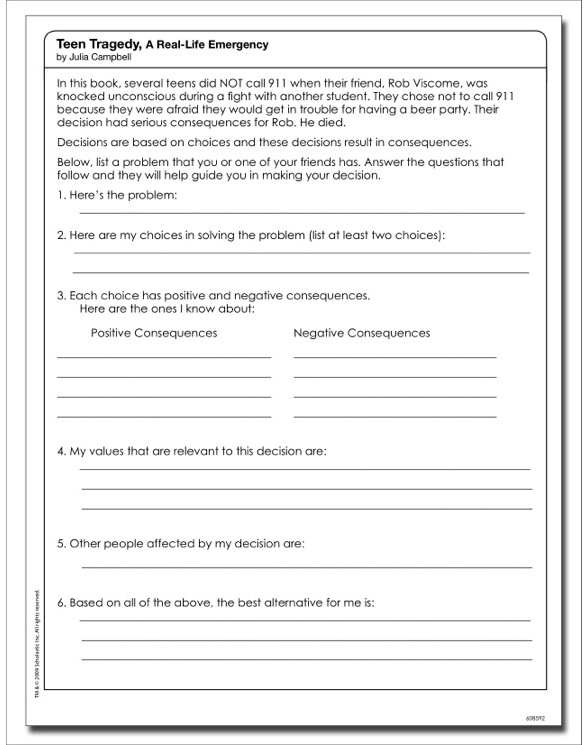 worksheets-for-teens