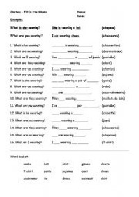 Printable French Worksheets