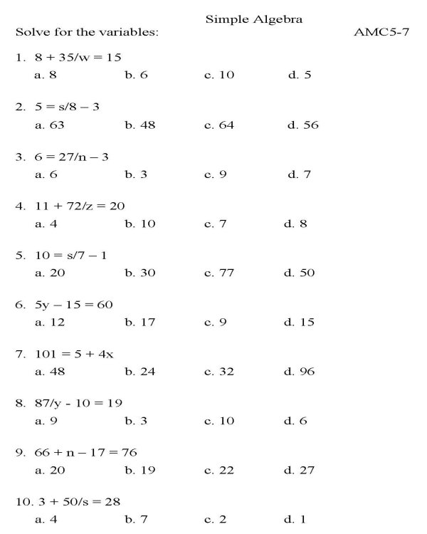 math-worksheets-10th-grade