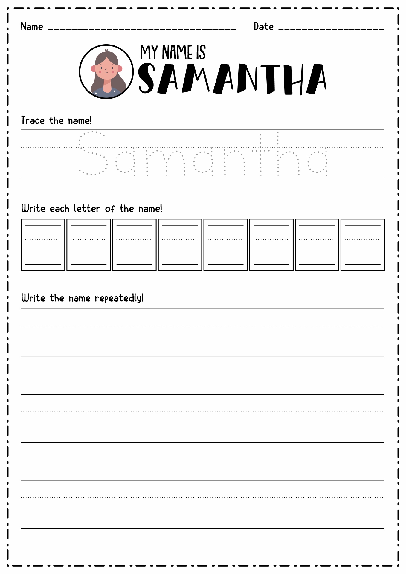 14 Best Images of Create Name Tracing Worksheets Create Your Own