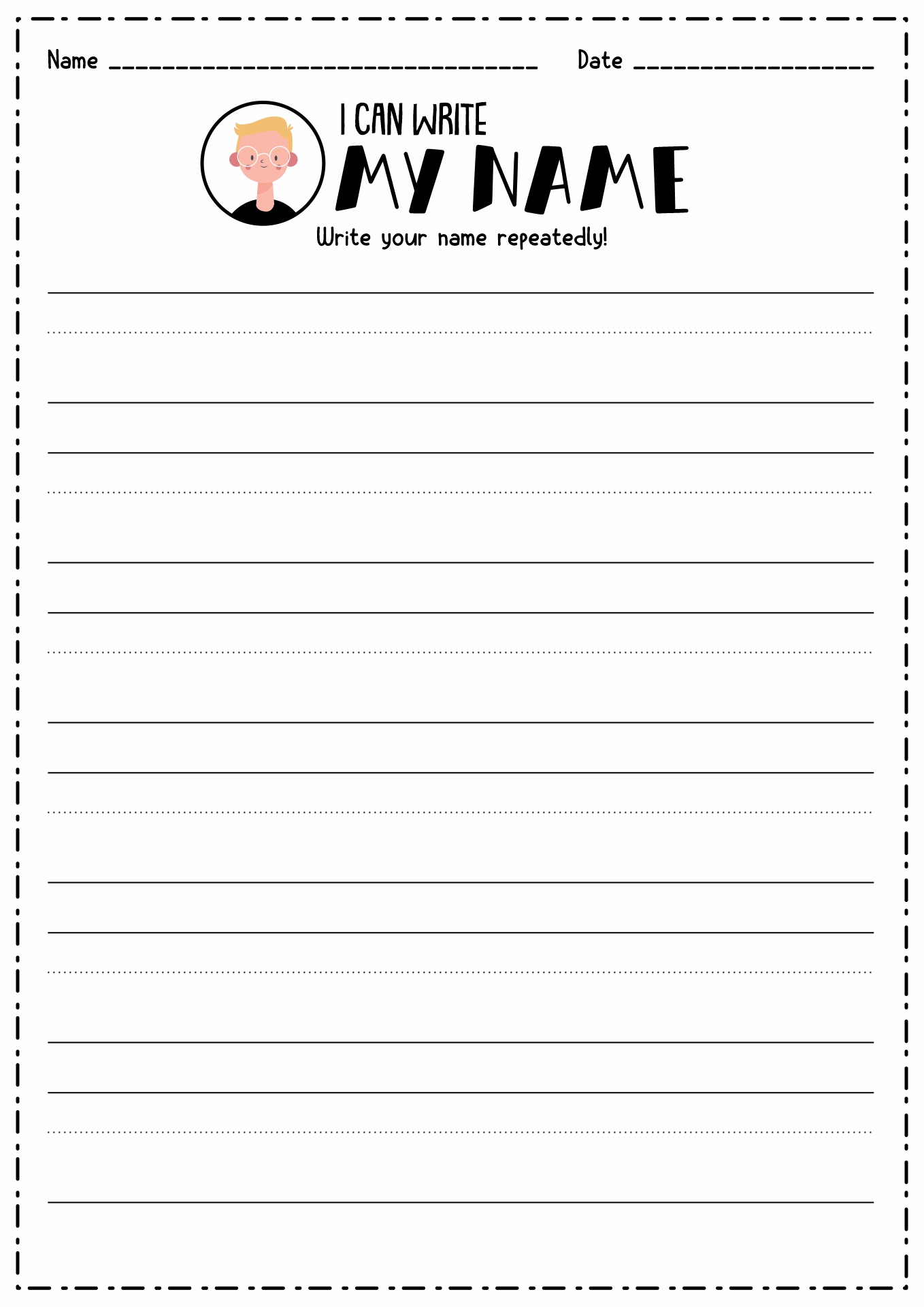 14 Best Images of Create Name Tracing Worksheets  Create Your Own Tracing Name Worksheet, Free 