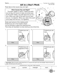Day and Night Worksheets