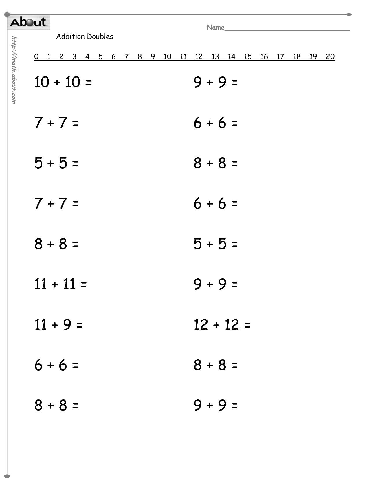Doubles Math Worksheets doubles-math-worksheets
