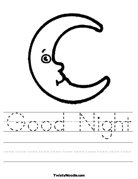 Good Night Moon Worksheet