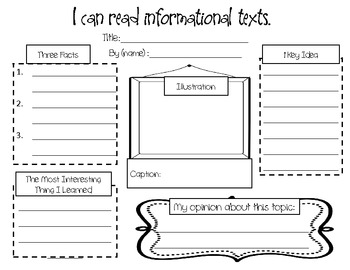Informational Text Graphic Organizer