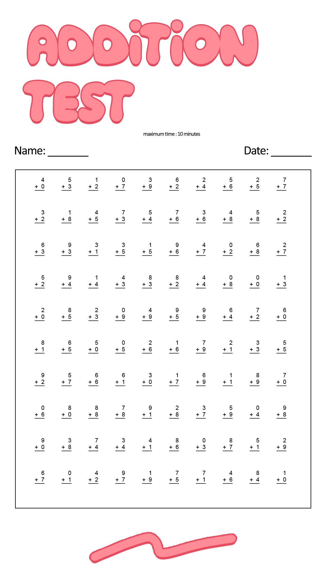 17 Best Images of Timed Multiplication Worksheets - Printable