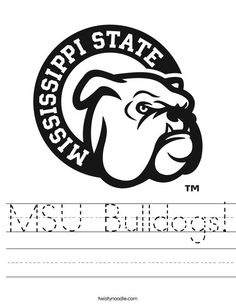 Mississippi State Bulldog Black and White