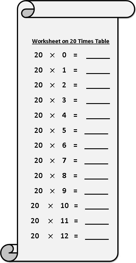 Multiplication Worksheets 5 Times Table