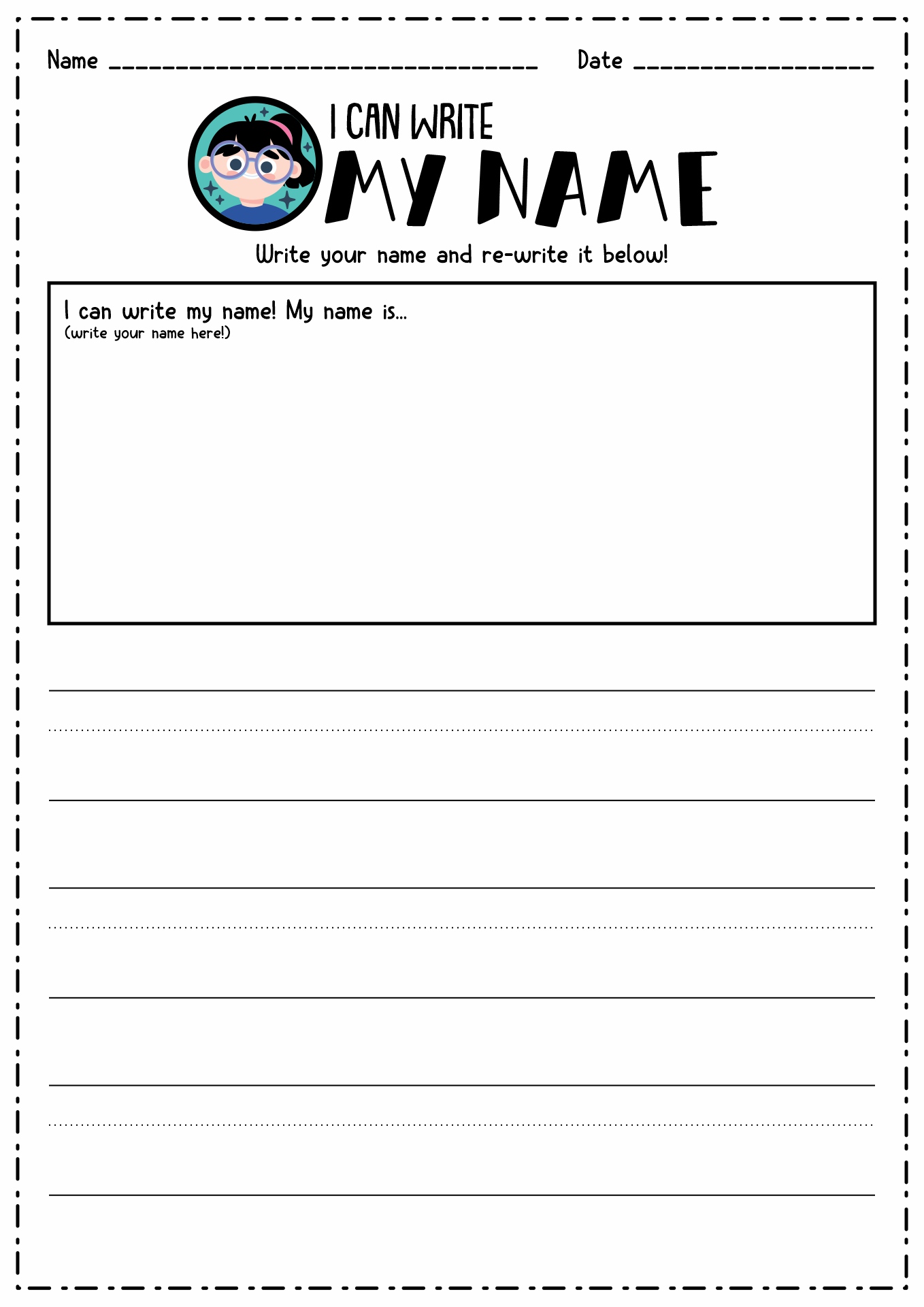 14 Best Images of Create Name Tracing Worksheets  Create Your Own Tracing Name Worksheet, Free 