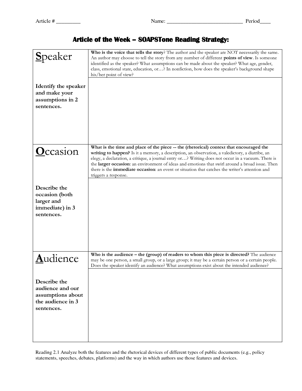 15 Best Images of Soapstone English Worksheet Blank - Soapstone English