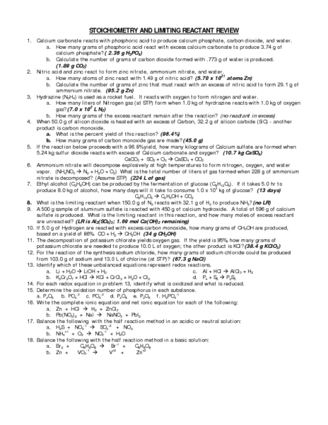 stoichiometry-limiting-reagent-worksheet-answers