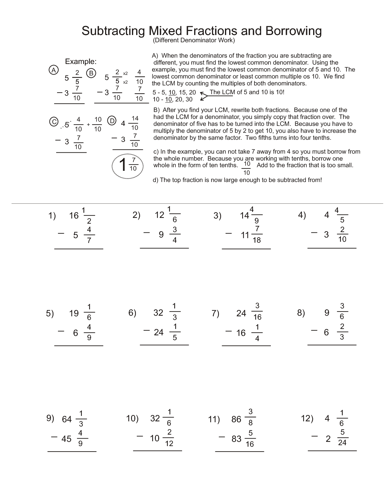 16 Best Images Of Adding And Subtracting Mixed Worksheets Addition And Subtraction Mixed 