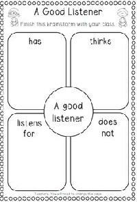 Being a Good Listener Worksheet