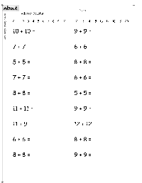 Doubles Math Facts Worksheets