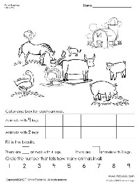 Farm Animal Graph Worksheet