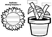 Printable Flower Writing Template