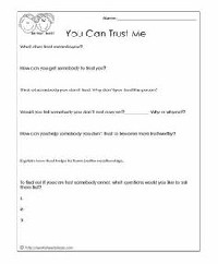Printable Worksheets On Trust
