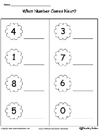 What Number Comes Next Worksheets
