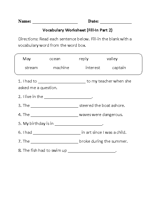 7th Grade Vocabulary Words And Definitions Worksheets