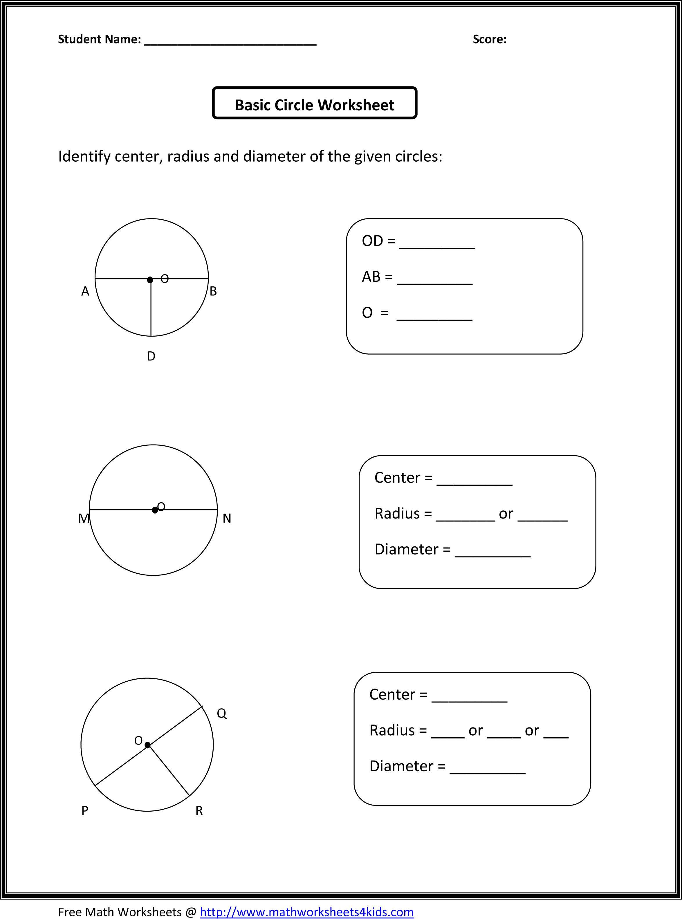 3rd Grade Math Worksheets Geometry
