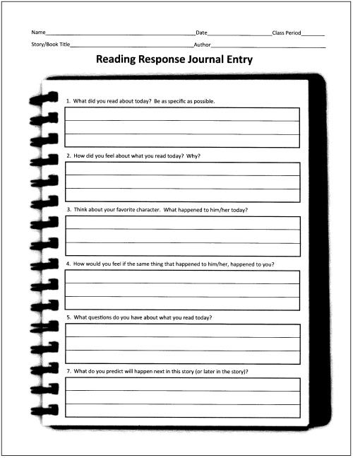 Daily Reading Response Journal