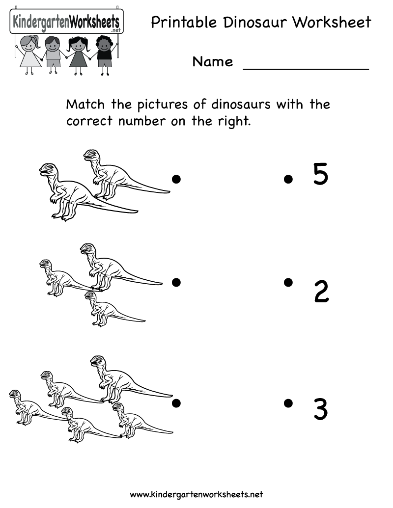 8 Best Images Of Free Dinosaur Math Worksheets Dinosaur Kindergarten Worksheets Free