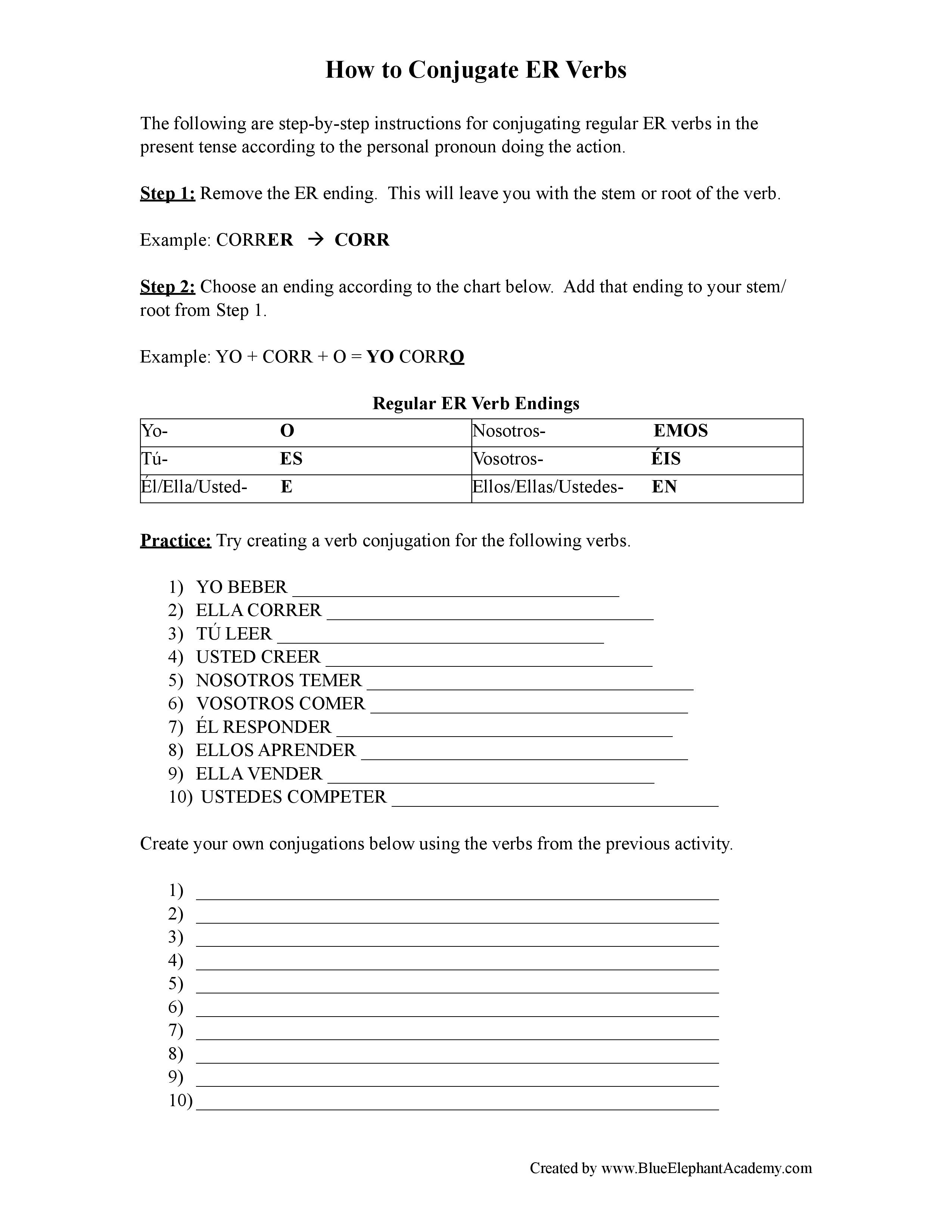 13 Best Images Of Spanish AR ER Ir Verbs Worksheet Spanish ER Ir Verb Worksheet AR ER Ir