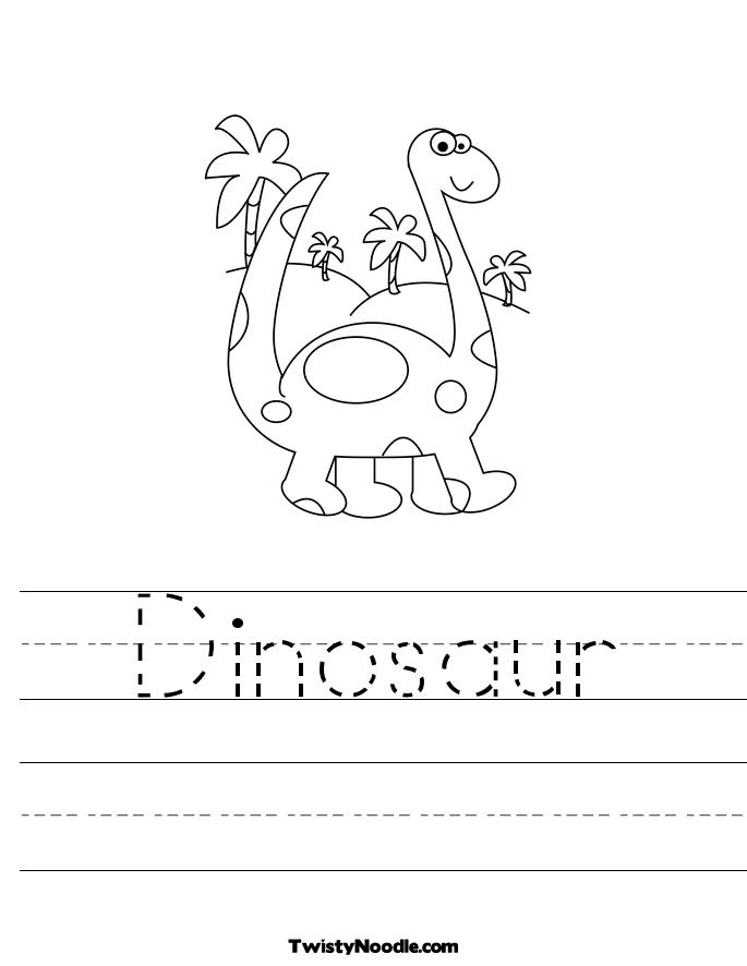 Dinosaur Worksheets Preschool Free