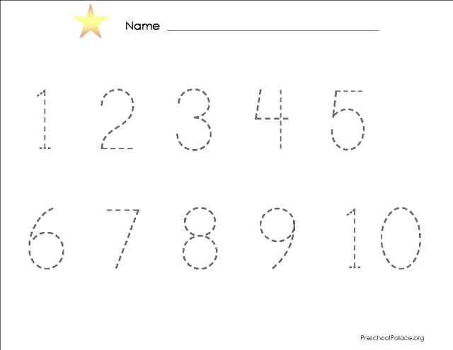 10 Best Images Of Free Printable Preschool Worksheets Tracing Numbers 1