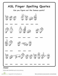 13 Best Images of Free Printable Sign Language Worksheets - Sign