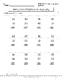 Adding Two Digit Numbers with Regrouping Worksheet