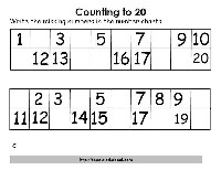 Free Counting Worksheets 1 20