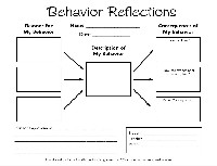 Student Behavior Reflection Worksheets