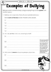 Worksheets On Bullying