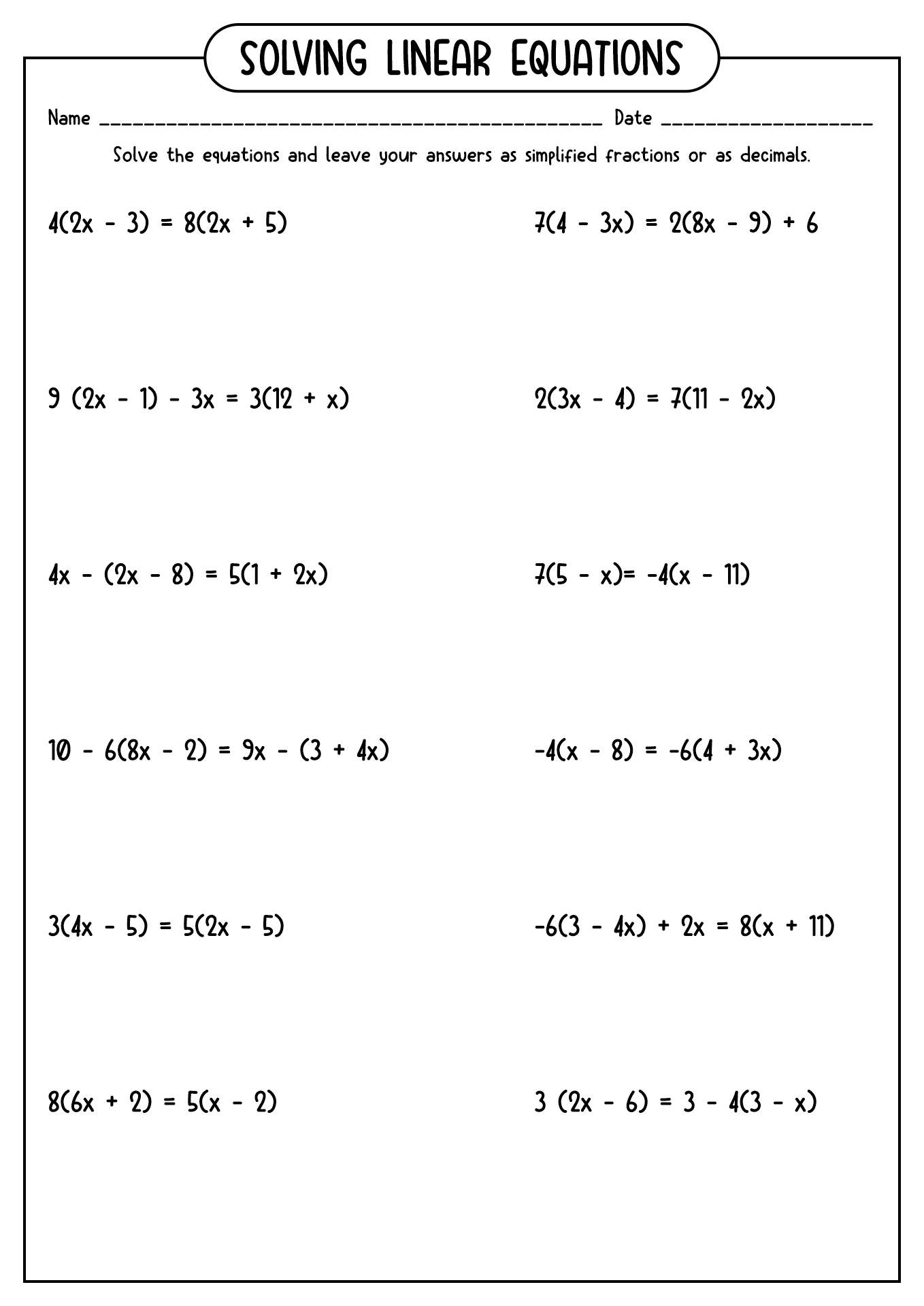 10 Best Images of Proportion Problems Worksheet - 6th ...