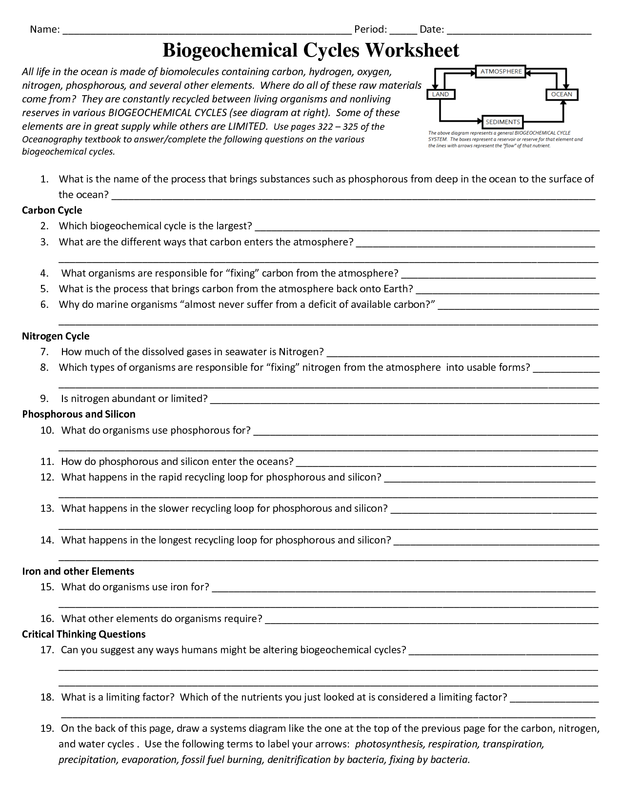 biogeochemical-cycles-worksheet-key