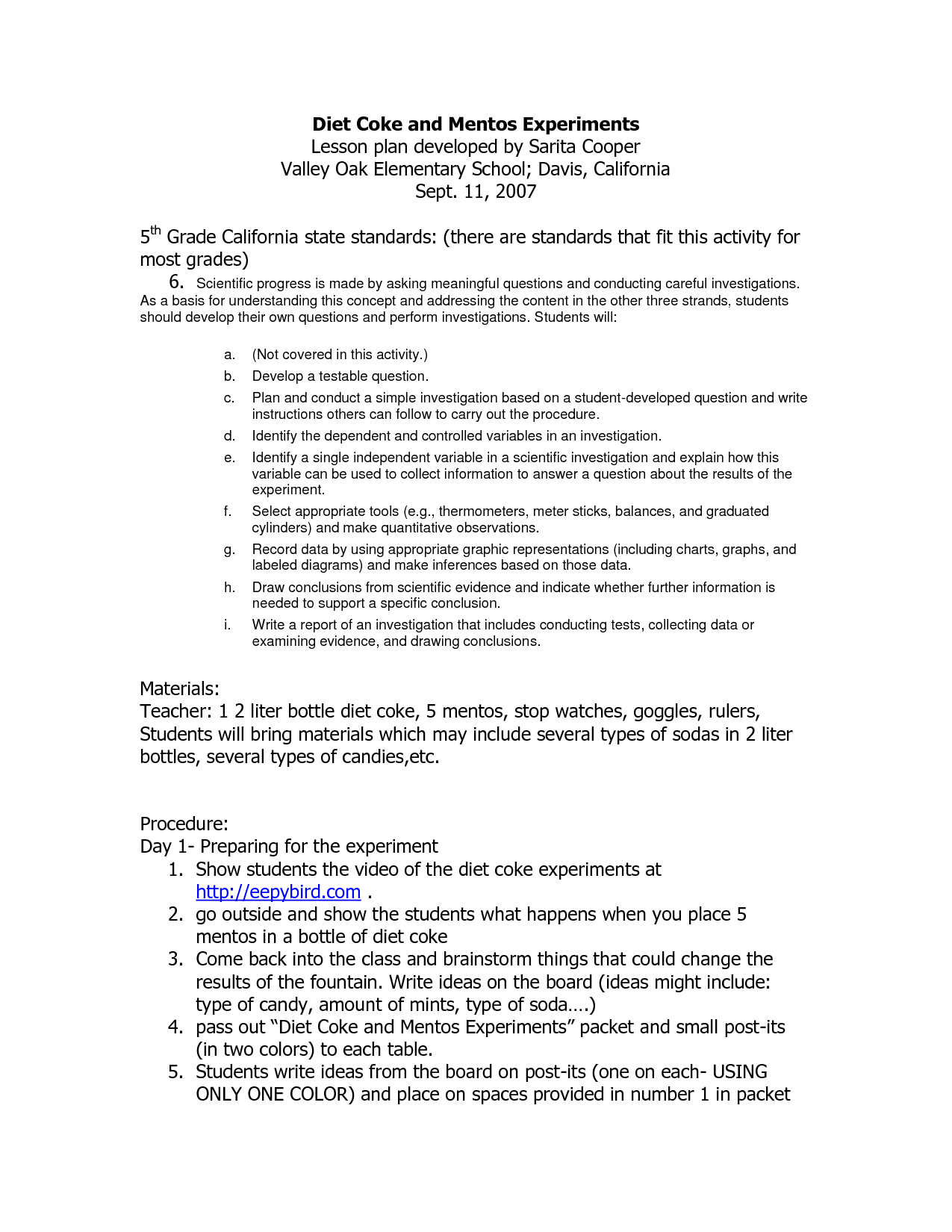 12 Best Images of Mentos Diet Coke Lab Worksheet - Diet Coke and Mentos