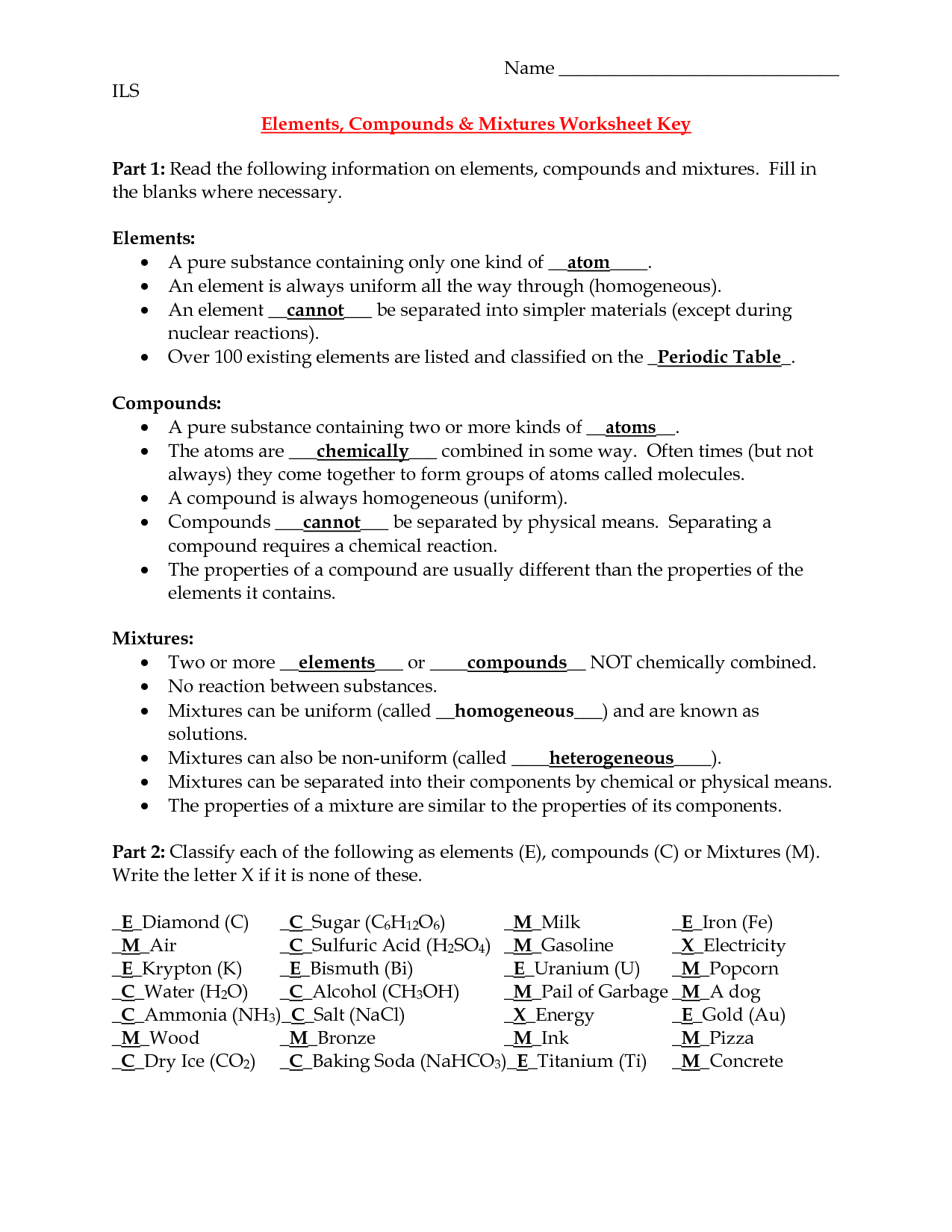 17 Best Images of Elements Compounds And Mixtures Worksheet Element Compound Mixture Worksheet 17 Best Images of Elements Compounds And Mixtures Worksheet Element Compound Mixture Worksheet
