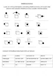 ESL Prepositions of Place Worksheets