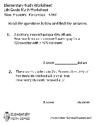 5th Grade Word Problems Worksheets