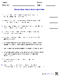 Elapsed Time Word Problems Worksheets
