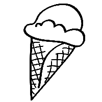 Ice Cream Clip Art Coloring Pages
