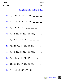 Number Patterns Worksheets 3rd Grade Math