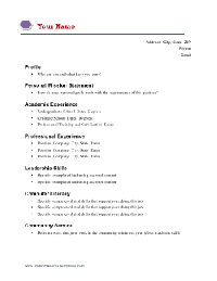 Personal Mission Statement Resume