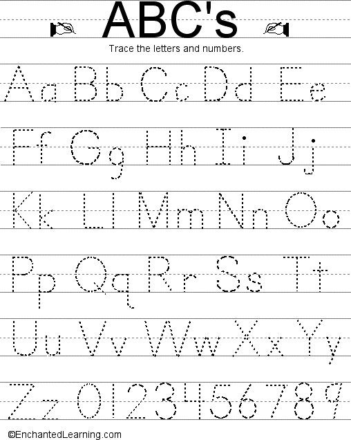 Alphabet Letter Tracing Worksheets Image