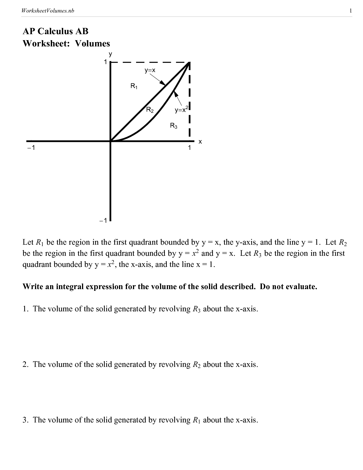 AP Calculus Worksheets Image