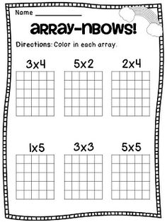 Array Worksheets Grade 2