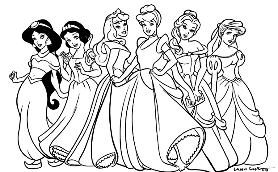 Disney Princess Coloring Pages Image